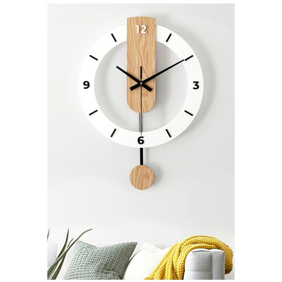 木製掛時計 振り子付き　ゼンマイ式 楽天市場】レトロ 電波振り子時計 日本製 振り子時計 柱時計 丸