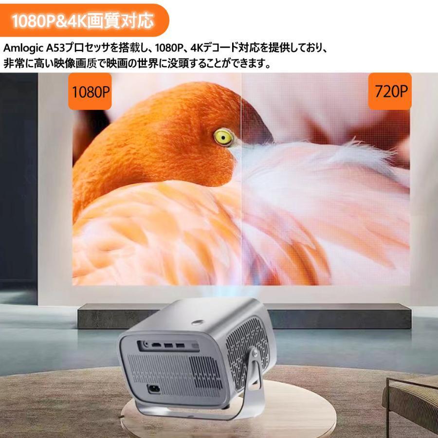 プロジェクター 家庭用 天井投影 軽量 本体 小型 4K対応 電動