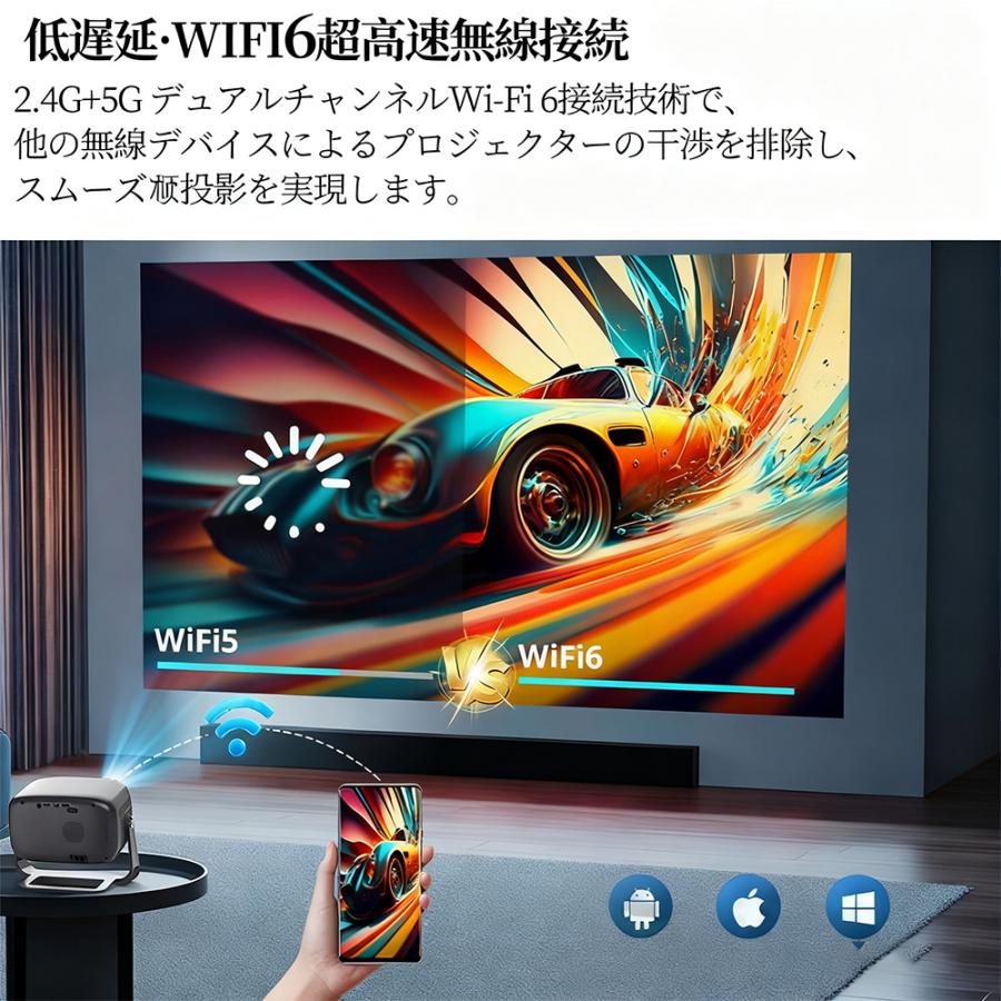 yahoo！ 1位]プロジェクター 小型 家庭用 天井投影 本体 スマホと