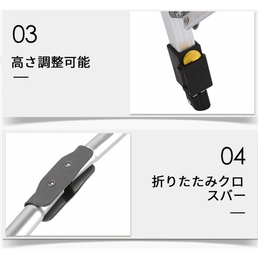 アルミ ロールテーブル アウトドアテーブル 耐荷重30kg 折畳テーブル 折りたたみ式 キャンプ用 軽量  収納ケース付き シルバー｜richgroupled｜07