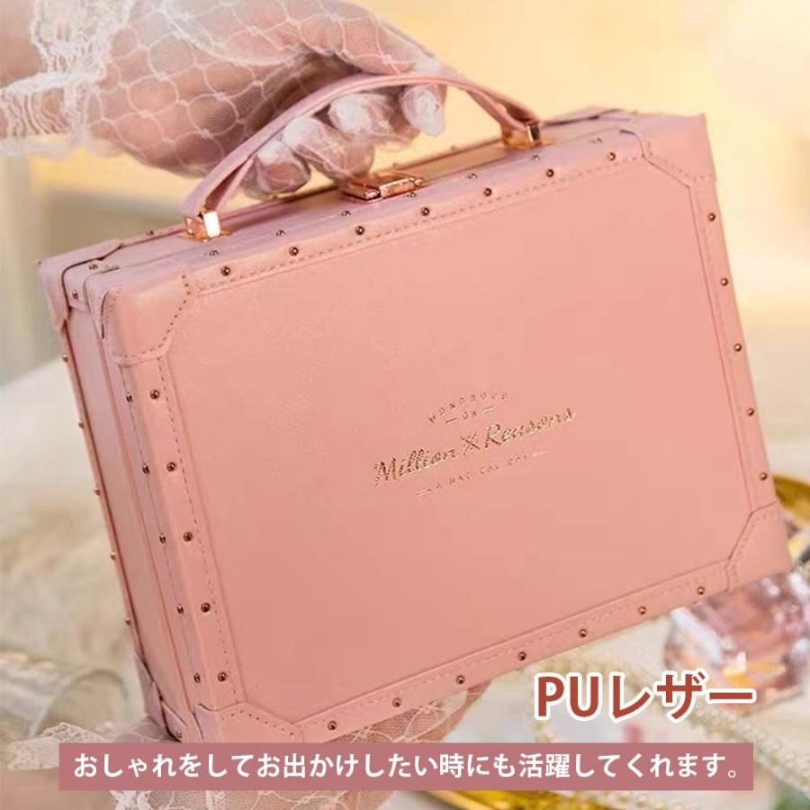 ジュエリーボックス キッズ 宝石箱 子供用アクセサリーボックス ミラー付き 大容量 高級宝石箱 プレゼント メイクボックス ミラー 鏡付き |  | 04