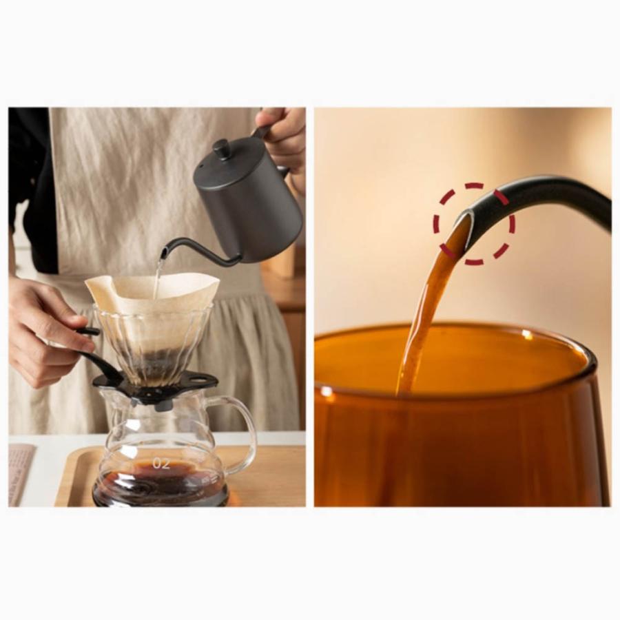 珈琲 6点 セット コーヒーポット コーヒー ドリッパー ステンレス コーヒーカラフェセット 400ml ドリッパーセット コーヒーミル コーヒーサーバー｜richgroupled｜06