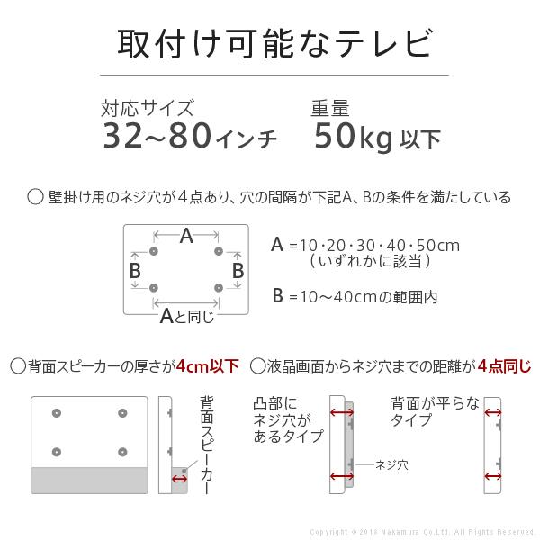 テレビ台 WALLインテリアテレビスタンドV3 ハイタイプ 32〜80v対応 壁寄せテレビ台 ホワイト ブラック ウォールナット ナチュラル EQUALS イコールズ ウォールナット