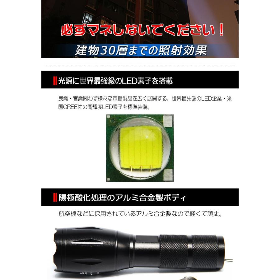 懐中電灯 Led懐中電灯 フラッシュライト 米国 軍事led懐中電灯 Cree Xm L T6 1灯搭載 防水 Led 強力 自転車ライト T6 Light Cree Q5 Richpartsmall 通販 Yahoo ショッピング