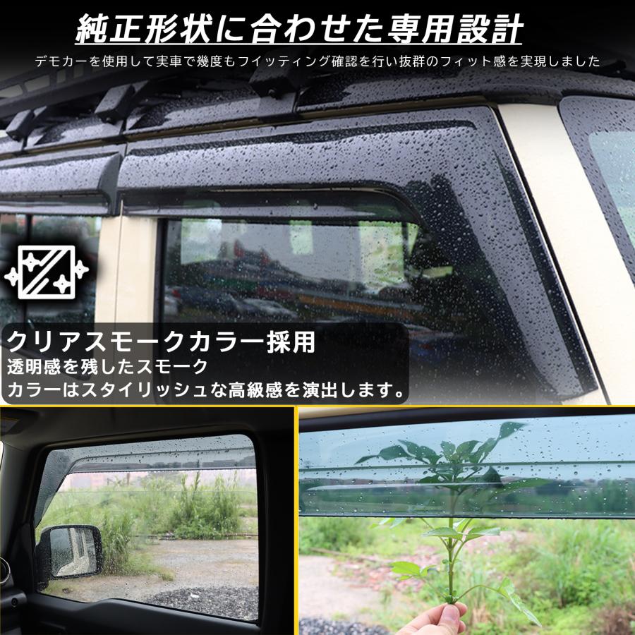 ジムニーノマド JC74 5ドア パーツ ドアバイザー 雨よけ サイドドア