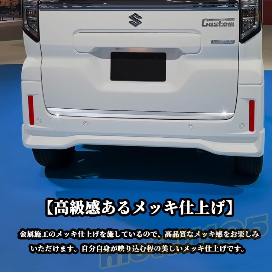 【送料込】スペーシアカスタム リアガーニッシュメッキ ハンドル カメラ付き スズキ 新型スペーシアカスタム パーツ バックドアガーニッシュ 1P