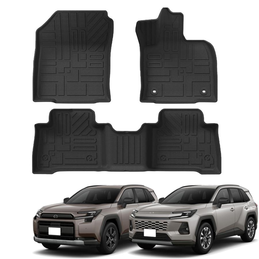 現行RAV4防水、防汚フロアマット RAV4 ラバーマット フロアマット ゴム製 フロント＆リア 前後セット