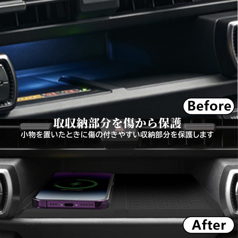 新型 RAV4 60系 アクセサリー ワイヤレス充電トレイ用マット センター