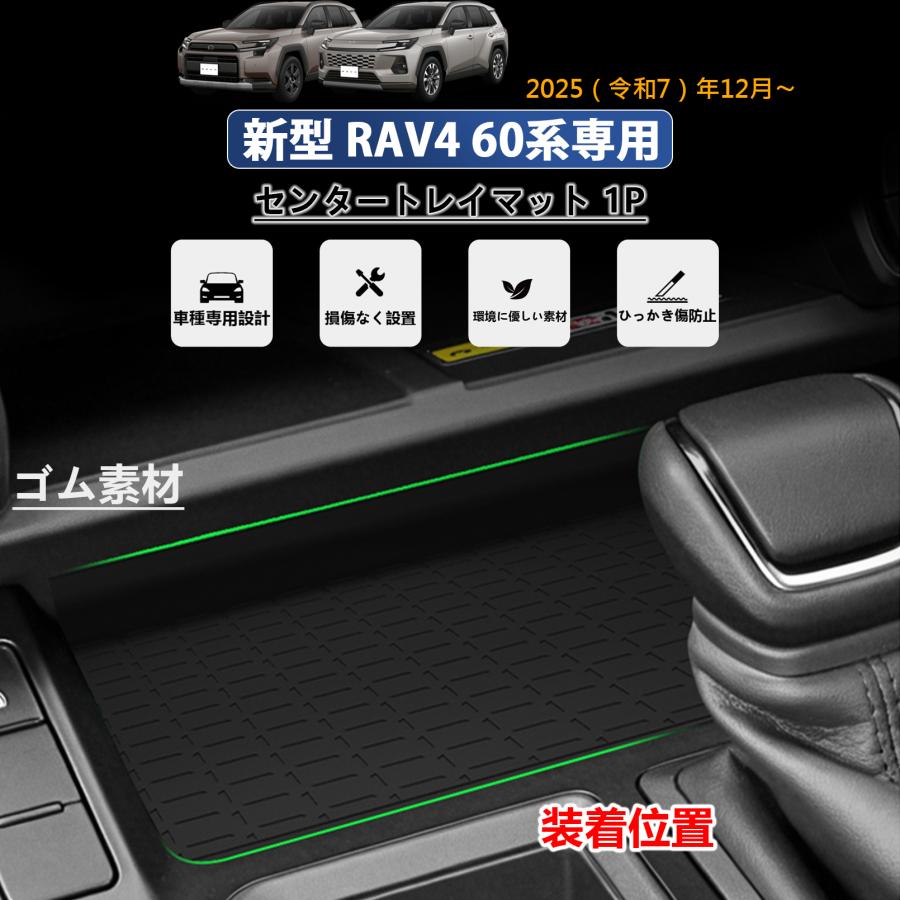 新型 RAV4 60系 アクセサリー ワイヤレス充電トレイ用マット センター
