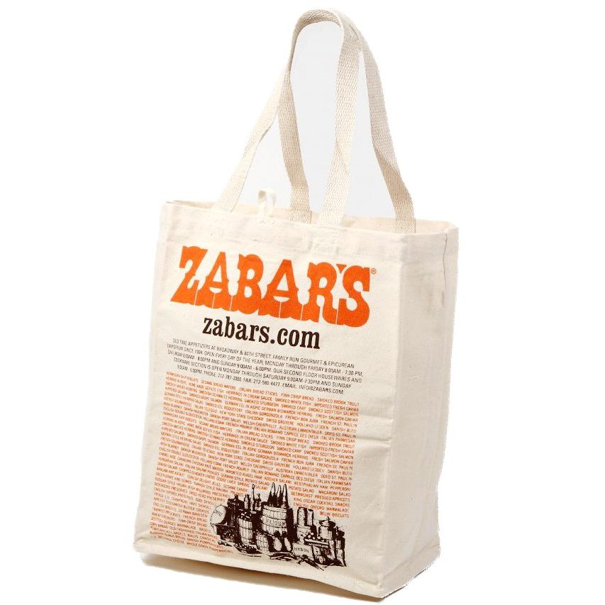 ゼイバーズ ZABAR'S ロゴ エコバッグ L NY スーパー トートバッグ 日本未上陸 ホールフーズ  お弁当 インスタ ショルダー｜richsmile