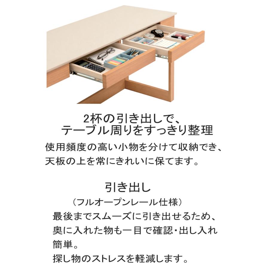 本日+ポイント10% デスク 120 引き出し 収納 ラミン天板 学習机
