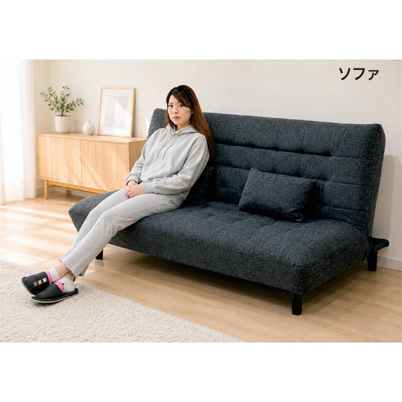 爆買 最大P21％ ソファーベッド 3人掛け カウチソファ リクライニング
