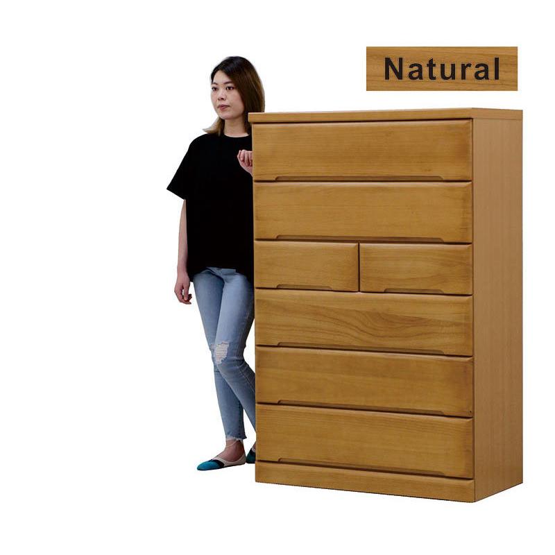 25日P9%〜 ハイチェスト 幅90cm 6段 桐 木製 完成品 日本製 : モダン