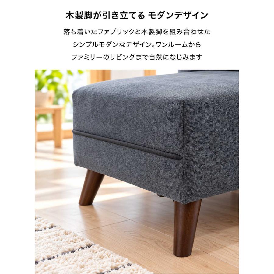 新品未使用　カウチソファベッド　ベット　セミダブル　クッション付き　アイボリー 5日つく日 P9%〜 ソファーベッド セミダブル カウチソファー 3人掛け
