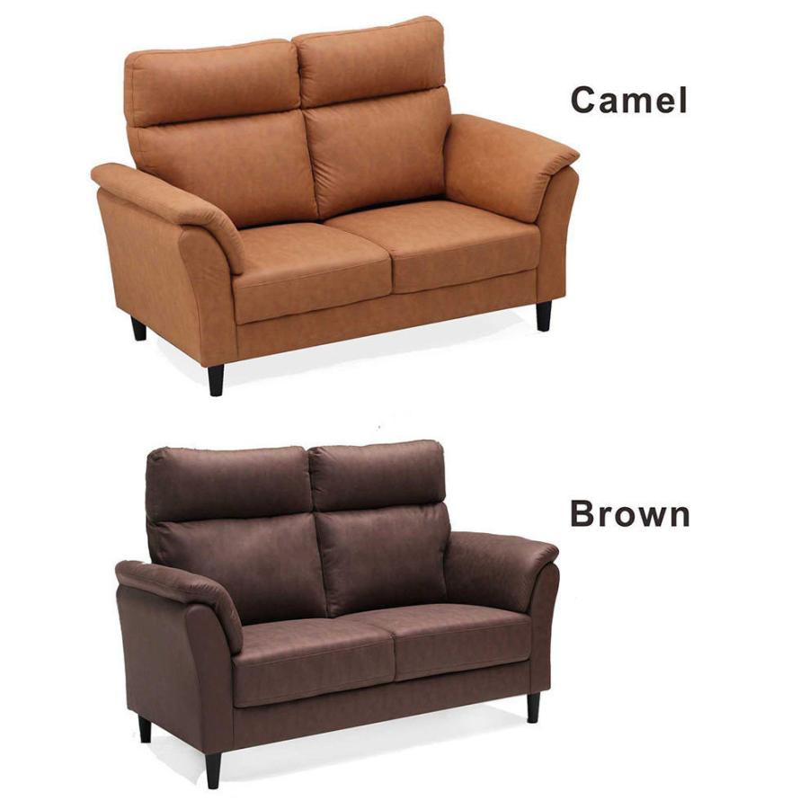 ソファ 2人掛け ハイバック レザーファブリック 北欧 おしゃれ