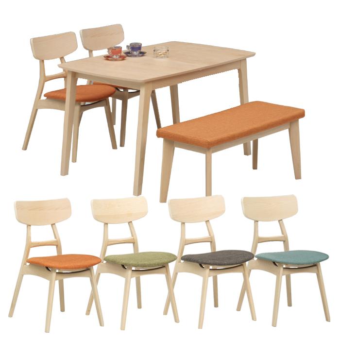 ダイニングテーブルセット 伸長式 伸縮 4人用 ベンチ おしゃれ 北欧 木製