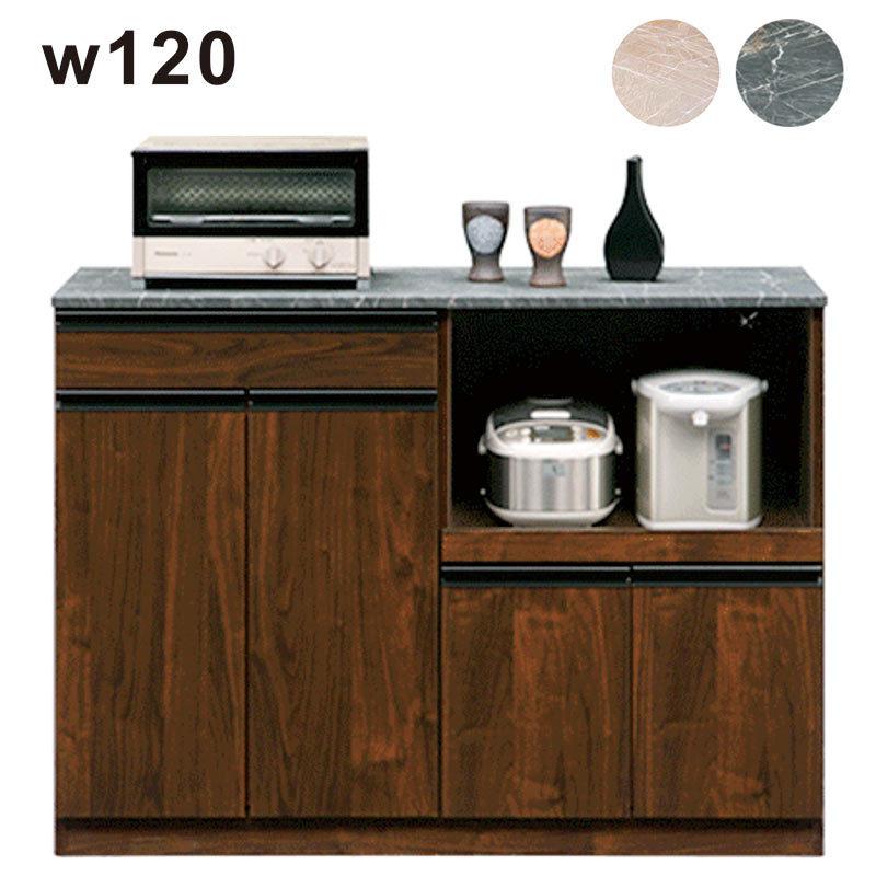 日曜日 P15％〜 キッチンカウンター120 大川家具 国産 完成品 収納