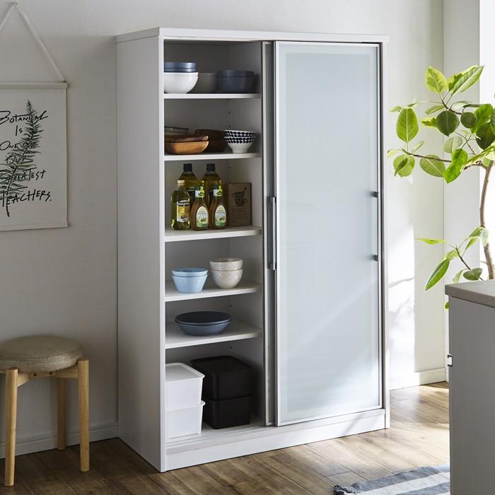 （新品,未開封） 食器棚 ダイニングボード キッチンボード 100 収納 引き戸 【GMS1168803010】(42135円)