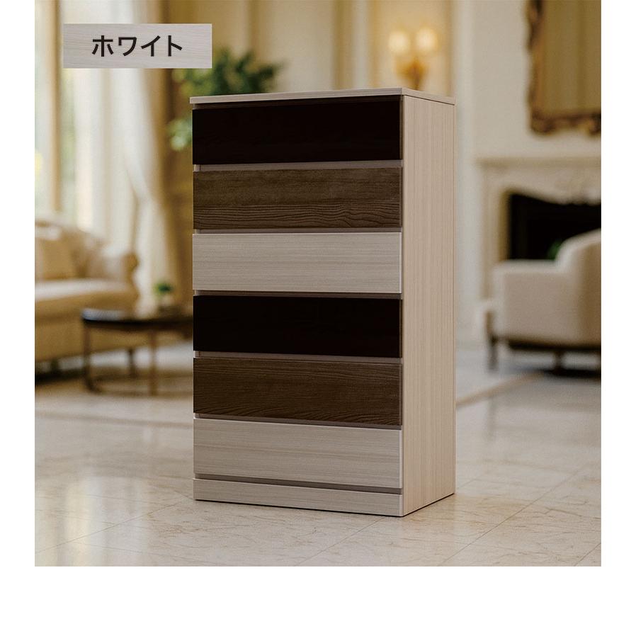 チェスト 木製 6段 80 完成品 白 黒 タンス リビング収納 大容量 国産
