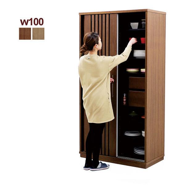 食器棚 引き戸 スライド 幅100 キッチン 収納 和風 モダン おしゃれ Belle Ile Nature Org