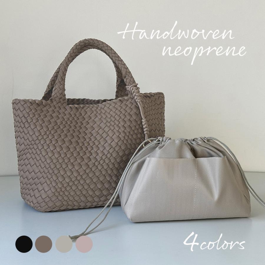 トートバッグ 編み込み レディース おしゃれ ネオプレン バッグ 大容量