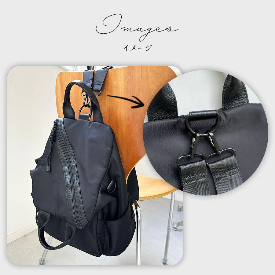 PORTER TANKE 3way リュックナイロンバッグ ストラップ付き 新商品】本革×ナイロン 3WAY リュック バッグ ナイロン レディース