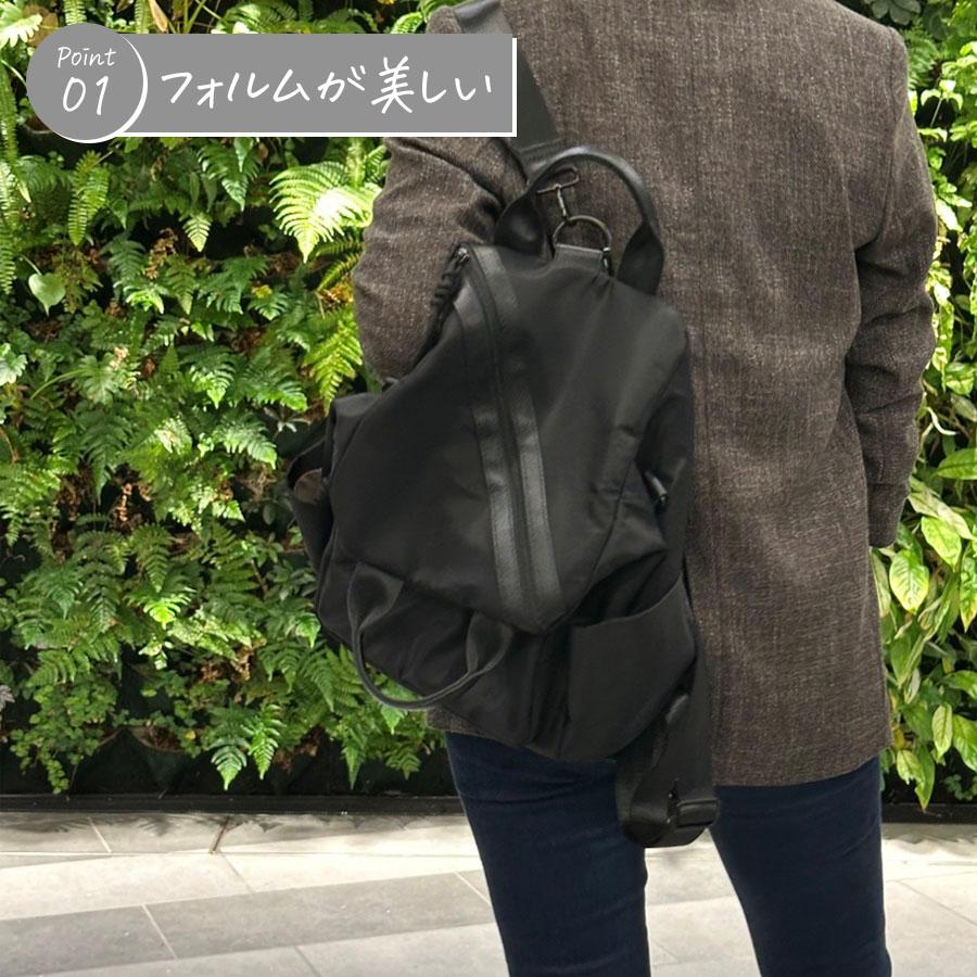 新商品】本革×ナイロン 3WAY リュック バッグ ナイロン レディース