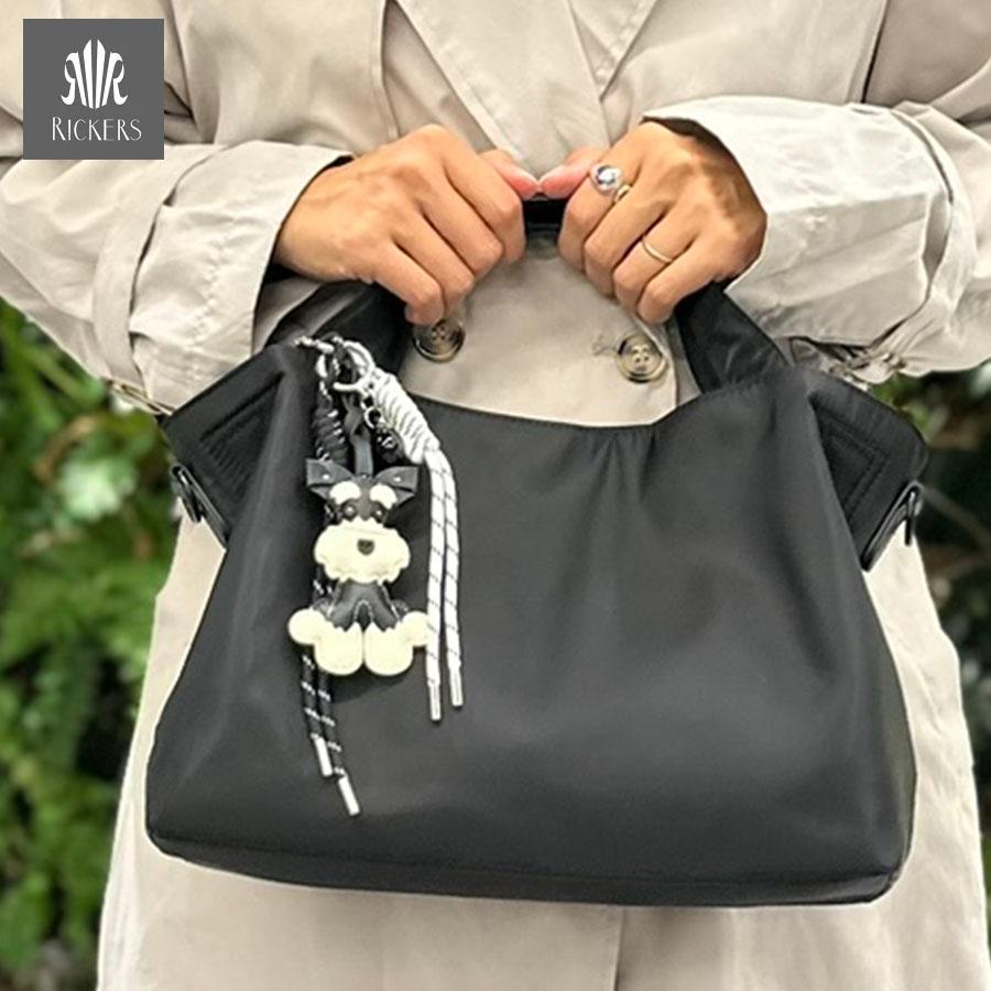 ナイロン×本革 トートバッグ レディース きれいめ ミニトート ナイロン