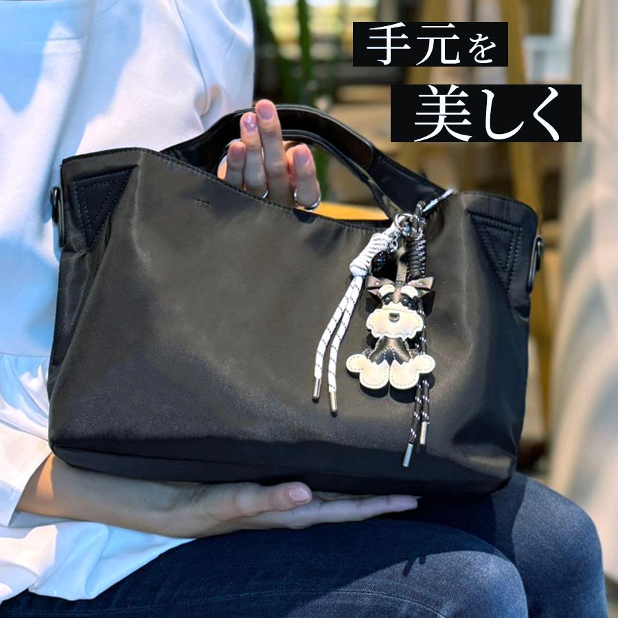 ナイロン×本革 トートバッグ レディース きれいめ ミニトート ナイロン