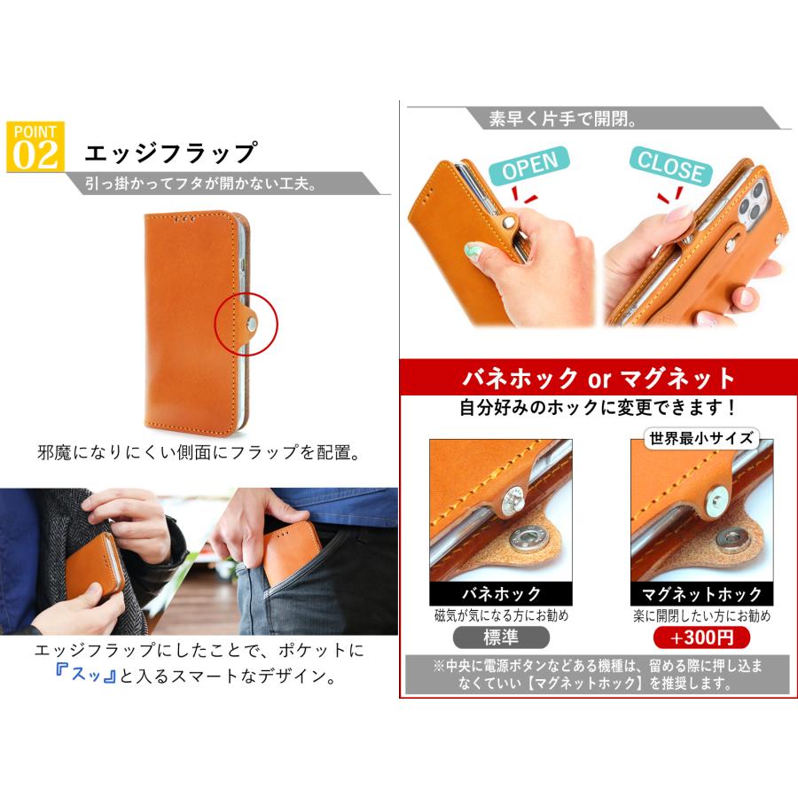 イニシャルスタッズ 手帳型 ケース　14色 iPhone GooglePixel Xperia Galaxy AQUOS TPU ケース レザー カバー リング付 栃木レザー 革 本革 Rickys 名入れ r177 |  | 02