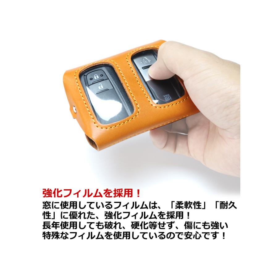 ダブルスマートキーケース タイプ2　14色 スマートキー 2個収納 メンズ レディース クリア窓付き YKKAP LIXIL 本革 栃木レザー 名入れ リッキーズ r263 |  | 04