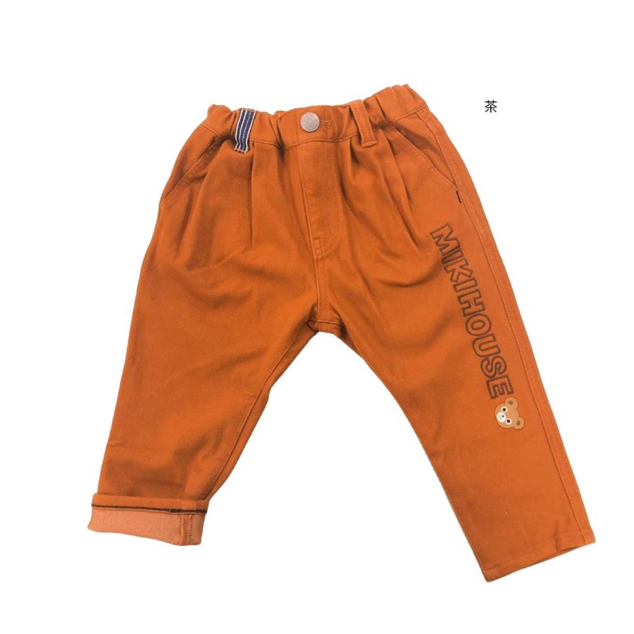 セール50%OFF！ミキハウス ワイドシルエット ミキロゴ 10分丈 パンツ 