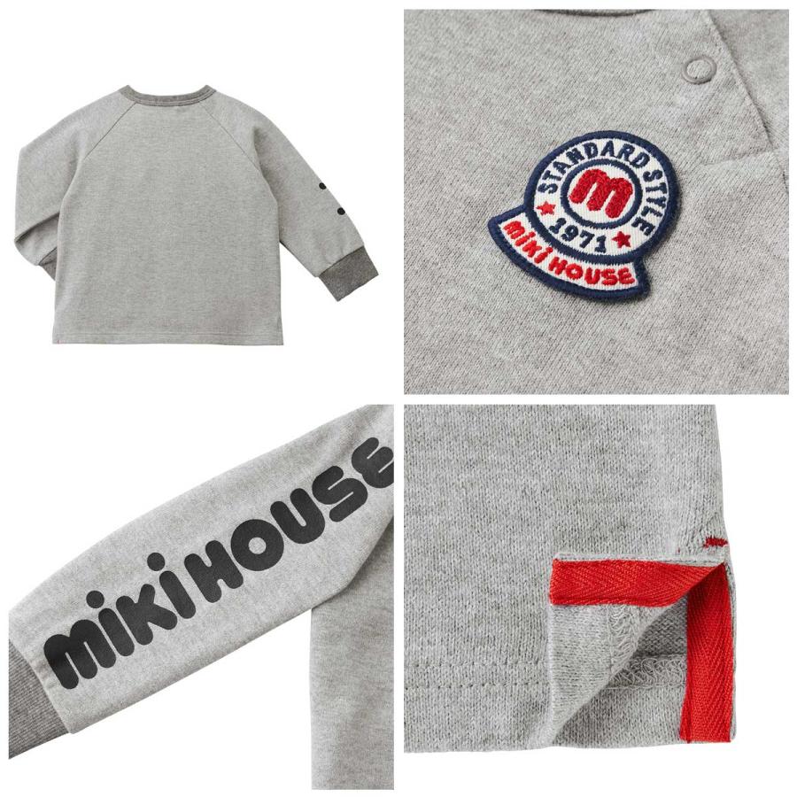 セール30%OFF！ミキハウス ミキロゴ 縦ロゴ長袖Tシャツ(80cm-150cm 