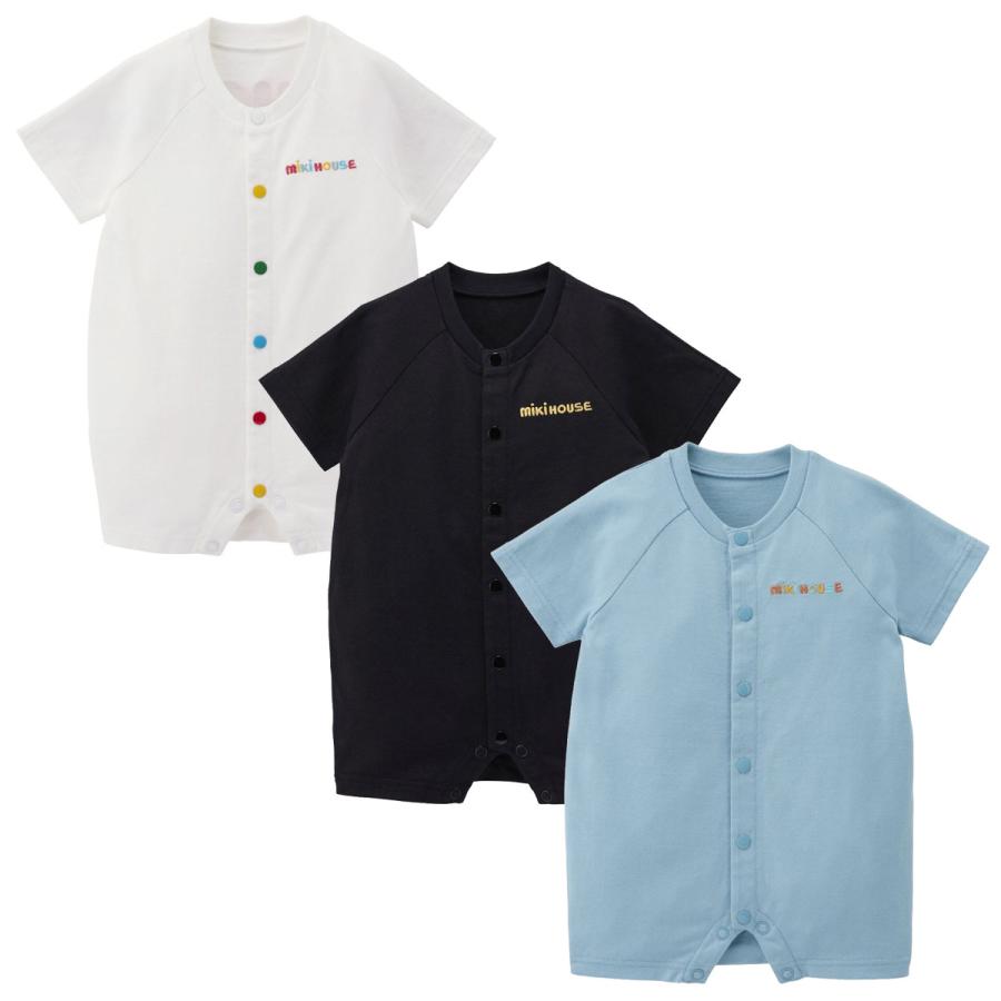 セール30%OFF！ミキハウス バックロゴ ショートオール(70cm・80cm 