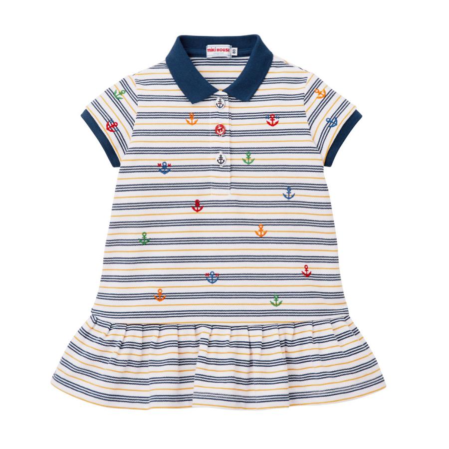 セール30%OFF！ミキハウス マリンボーダー ワンピース(110-130cm 