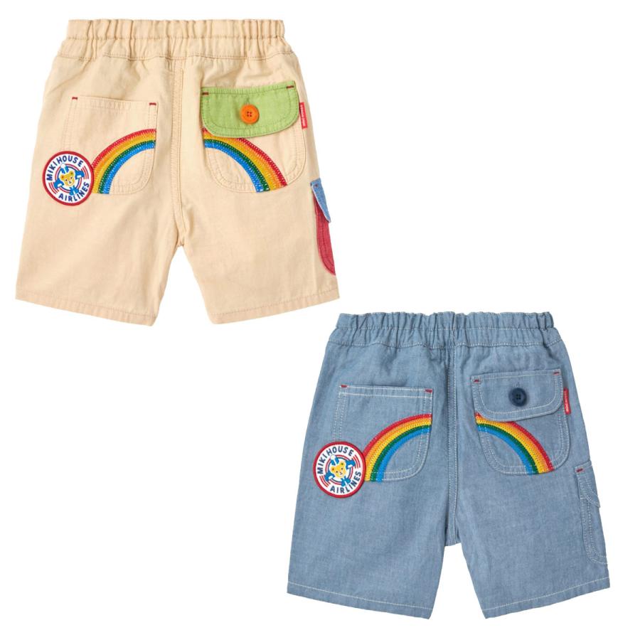 セール30%OFF！ミキハウス プッチーエアライン 5分丈 ハーフパンツ(90-130cm)ミキハウス正規販売店●メール便不可の画像