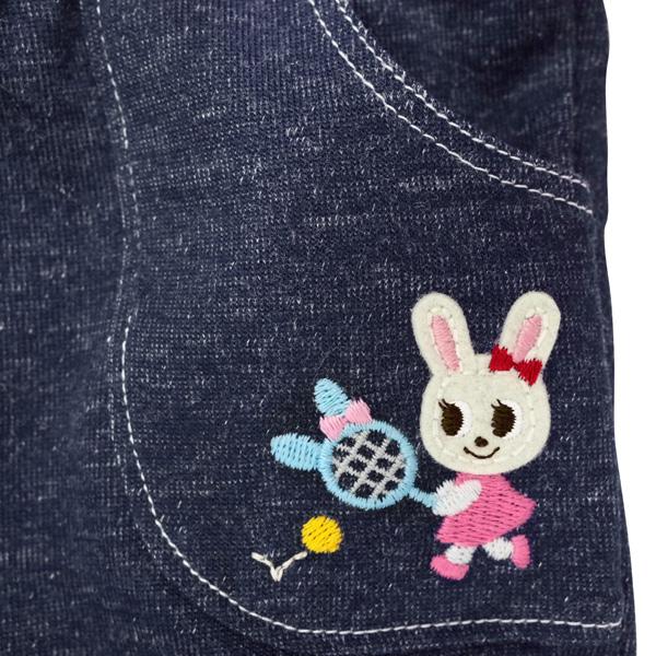 セール30%OFF！ミキハウス テニスうさこ 6分丈 ハーフパンツ(90-130cm