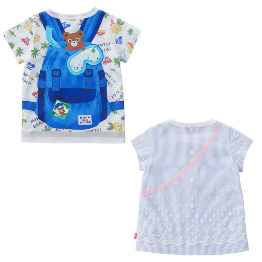 セール30%OFF！ミキハウス プッチー＆うさこ フェイクモチーフ 半袖T