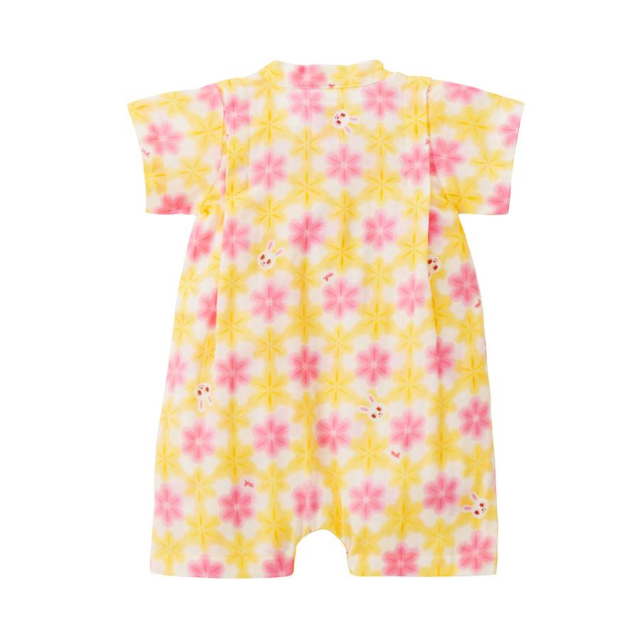 セール30%OFF！ミキハウス うさこ 花柄甚平オール〈S-M（60cm-80cm 