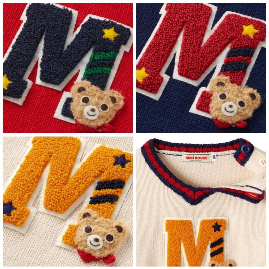 ミキハウス　プッチーカレッジ風ニット 110 ミキハウスプッチーカレッジ風ニット 110