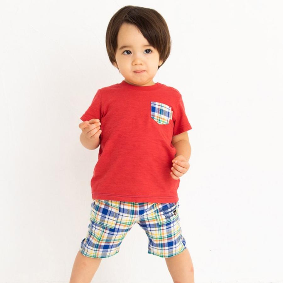 セール30%OFF！ダブルビー 胸ポケット 半袖Tシャツ(80cm-150cm