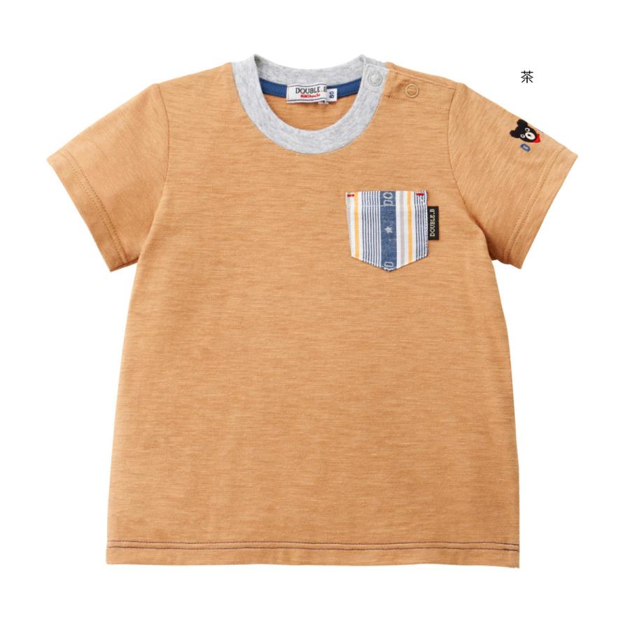 セール30%OFF！ダブルビー 胸ポケット 半袖Tシャツ(80cm-150cm