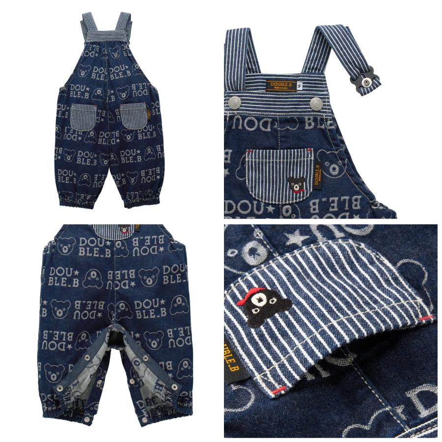 ダブルビー オリジナルジャカードDenimシリーズ オーバーオール(70 