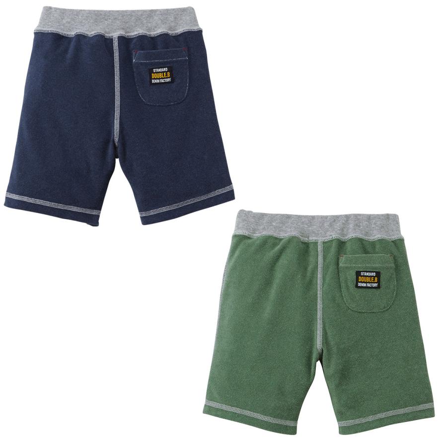 セール30%OFF！ダブルビー パイル素材 6分丈 ハーフパンツ(110cm-140cm