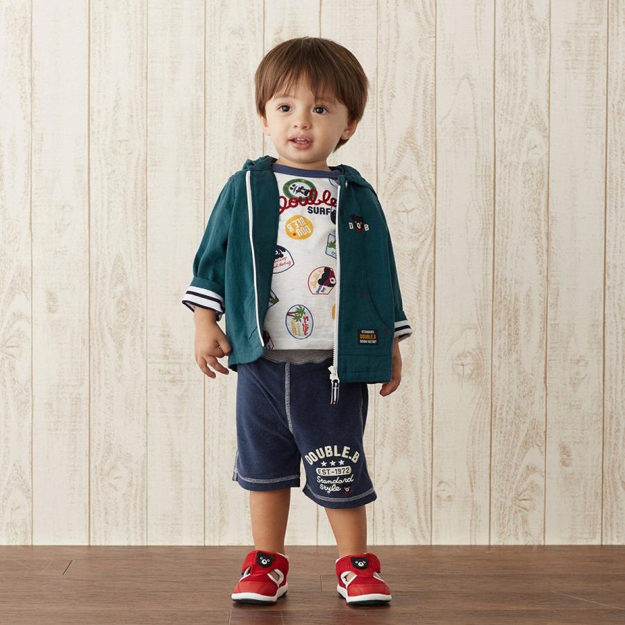 セール30%OFF！ダブルビー パイル素材 6分丈 ハーフパンツ(110cm-140cm