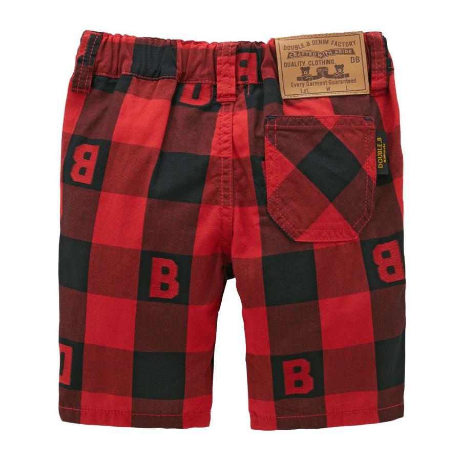 セール30%OFF！ダブルビー ブロックチェック柄 6分丈 ハーフパンツ 