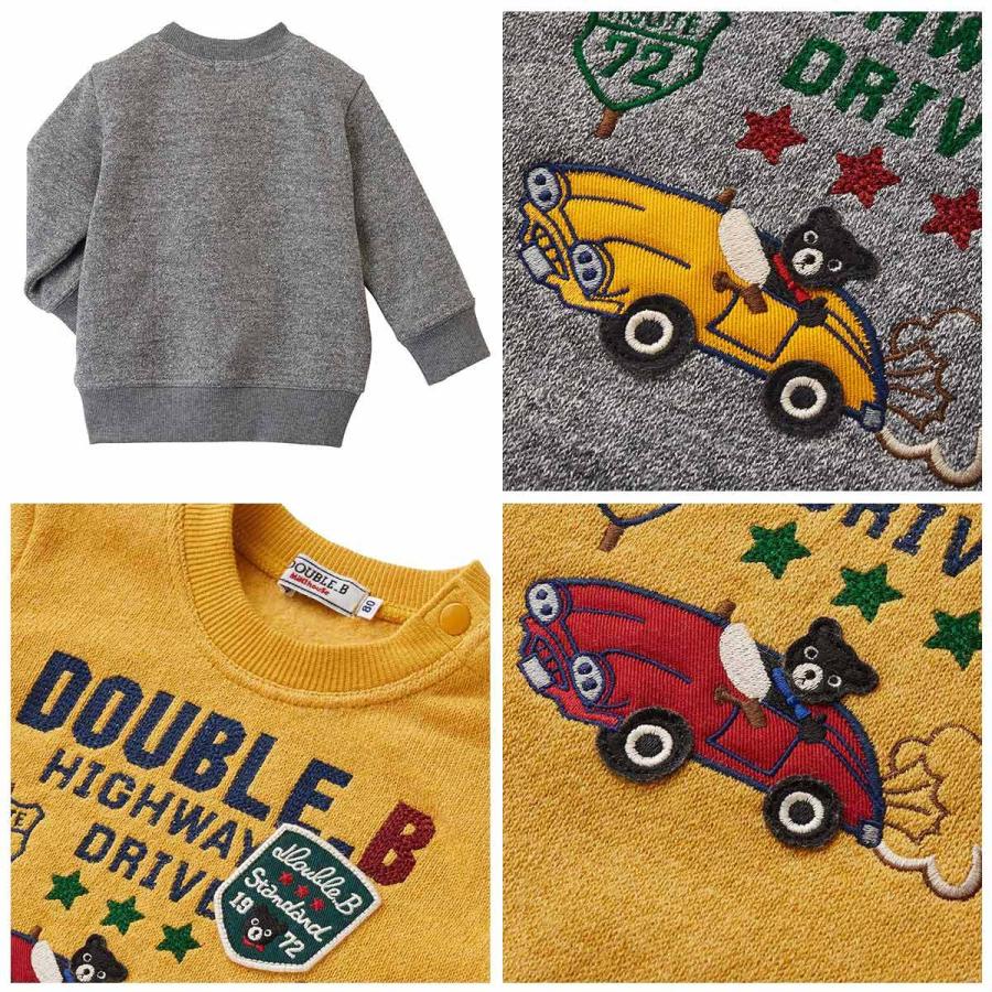 セール30%OFF！ダブルビー アメ車デザイン 刺繍トレーナー(110cm・120cm・130cm)ミキハウス正規販売店●メール便不可の画像