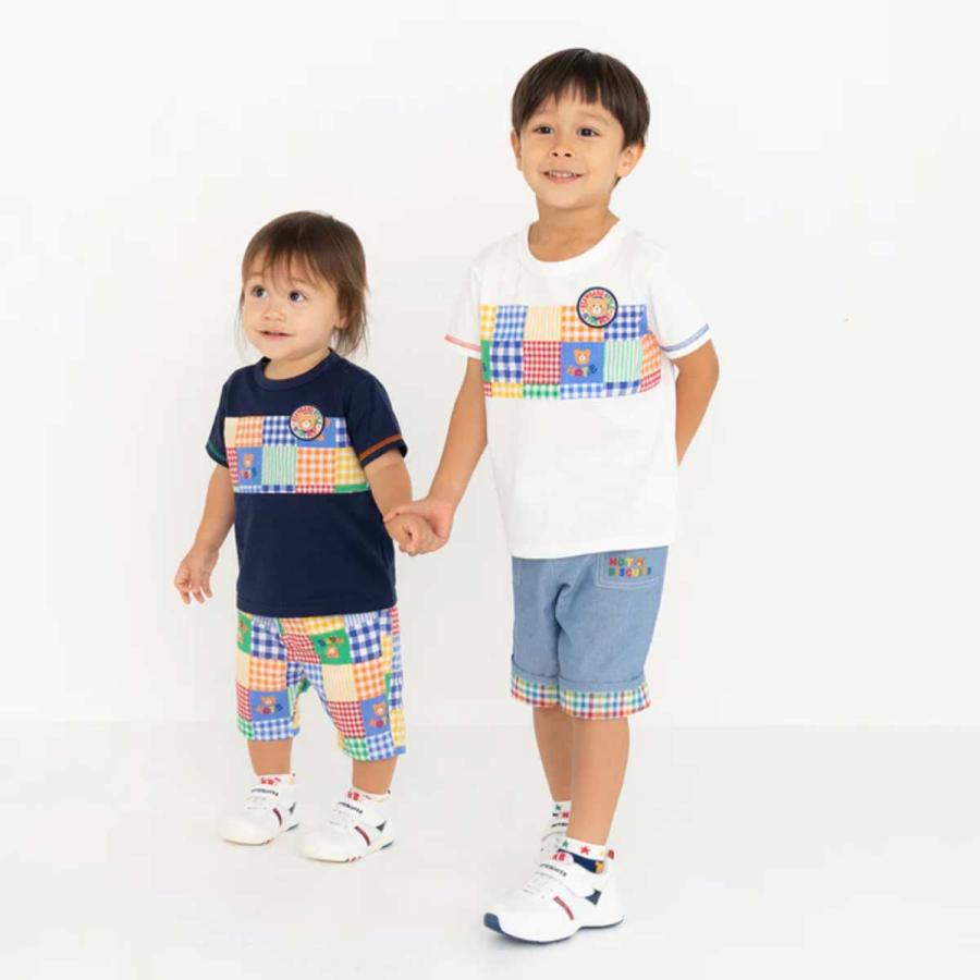 セール30%OFF！ホットビスケッツ パッチワーク柄 半袖Tシャツ(80cm
