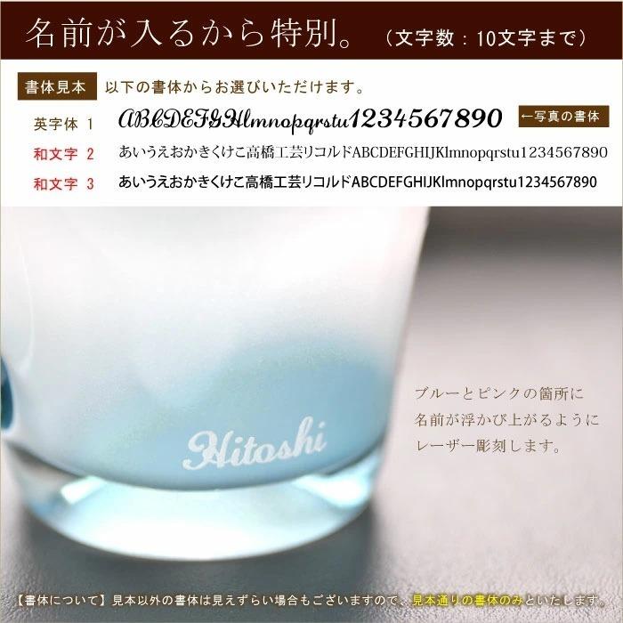 送料無料 名前入り 泡立ちビアグラスペアセット ピンク ブルー ビールグラス 名入れ 結婚記念日 名入れビールジョッキ  ペア 名入れ 父の日 プレゼント｜ricordo｜04