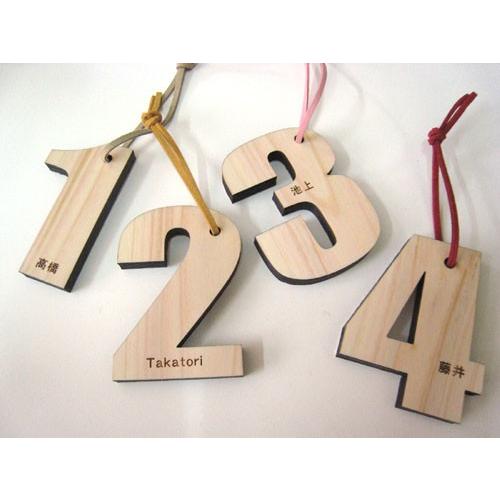名前入り ナンバー Number ネームプレート 名入れキーホルダー